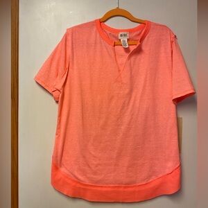 BiBi Neon Coral Short Sleeve Tee